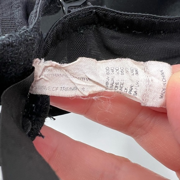 Adore Me Black Lace Polka Dot Bow Adjustable Straps Bra 36C - Picture 5 of 13